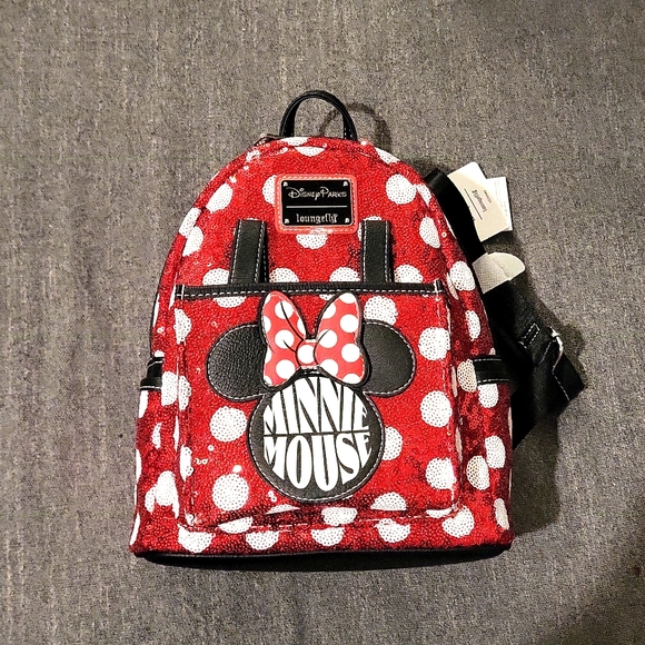 Loungefly Disney Parks Mini Mouse Sequin Mini Backpack - Picture 3 of 10
